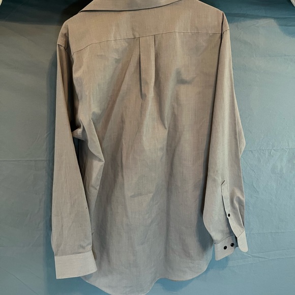 Mens 16 (34-35) STAFFORD WRINKLE FREE BLUISH GRAY LONG SLEEVED DRESS SHIRT - Picture 6 of 7